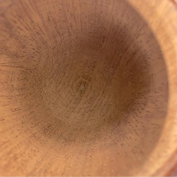 Vintage 1981  Handmade Tall Wood Apothecary Mortar And Pestle - Picture 4 of 15